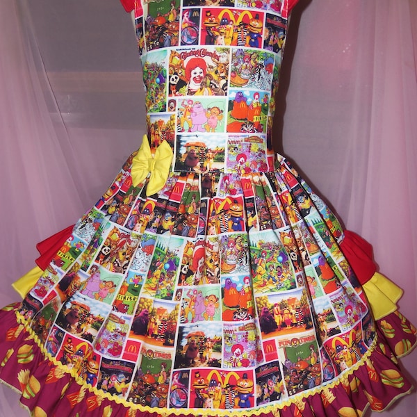 McDonalds  Vintage RARE fabric  Girl's Dress Size 5t