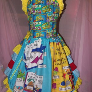 Magic School Bus School day  Vintage RARE Fabric Girl   Dress   Size 6 ruffles