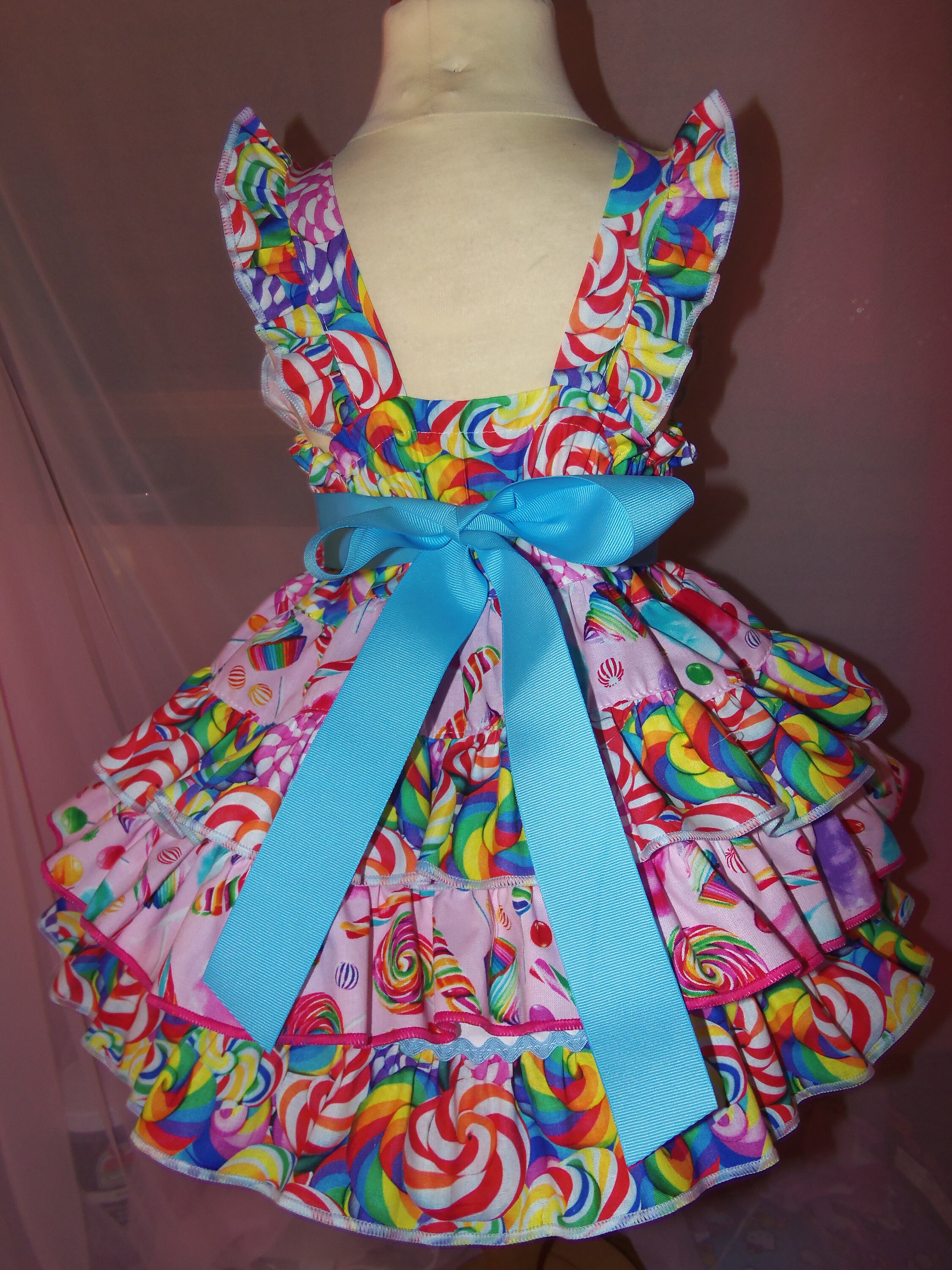 Candyland Board Game Vintage fabric Dress - Size 12mo-18mo