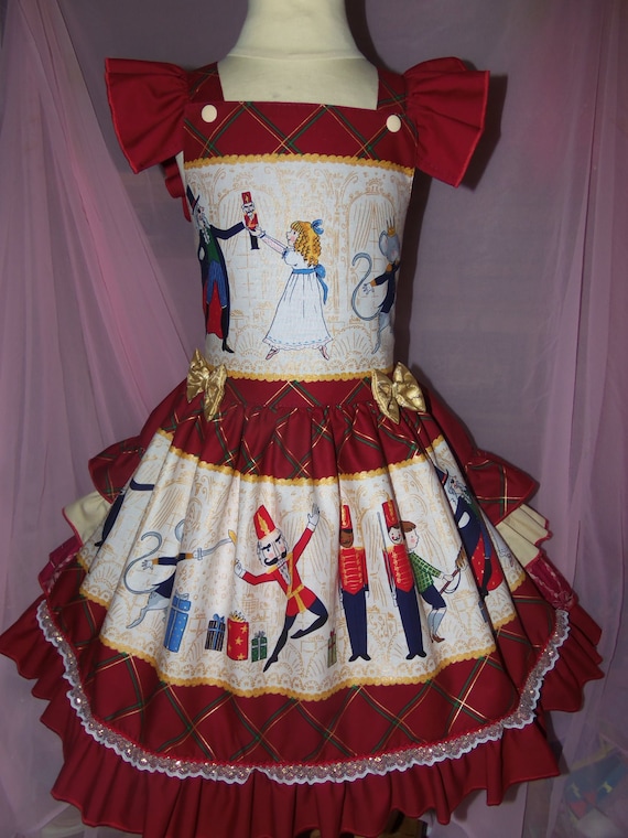 Nutcracker Dress Girls Occasion Dress Girls Party Dress Red