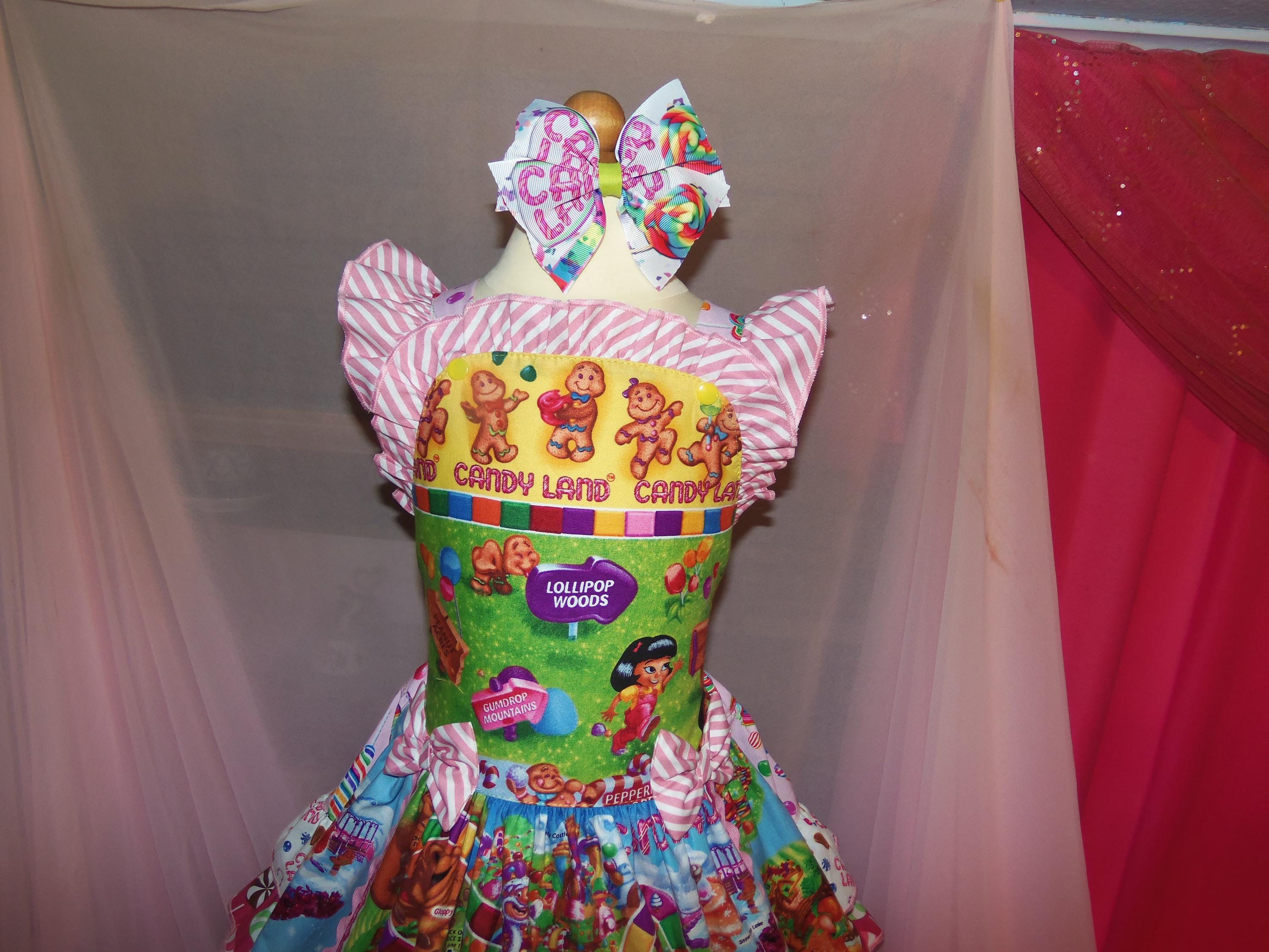 Candyland Board Game Vintage fabric Dress