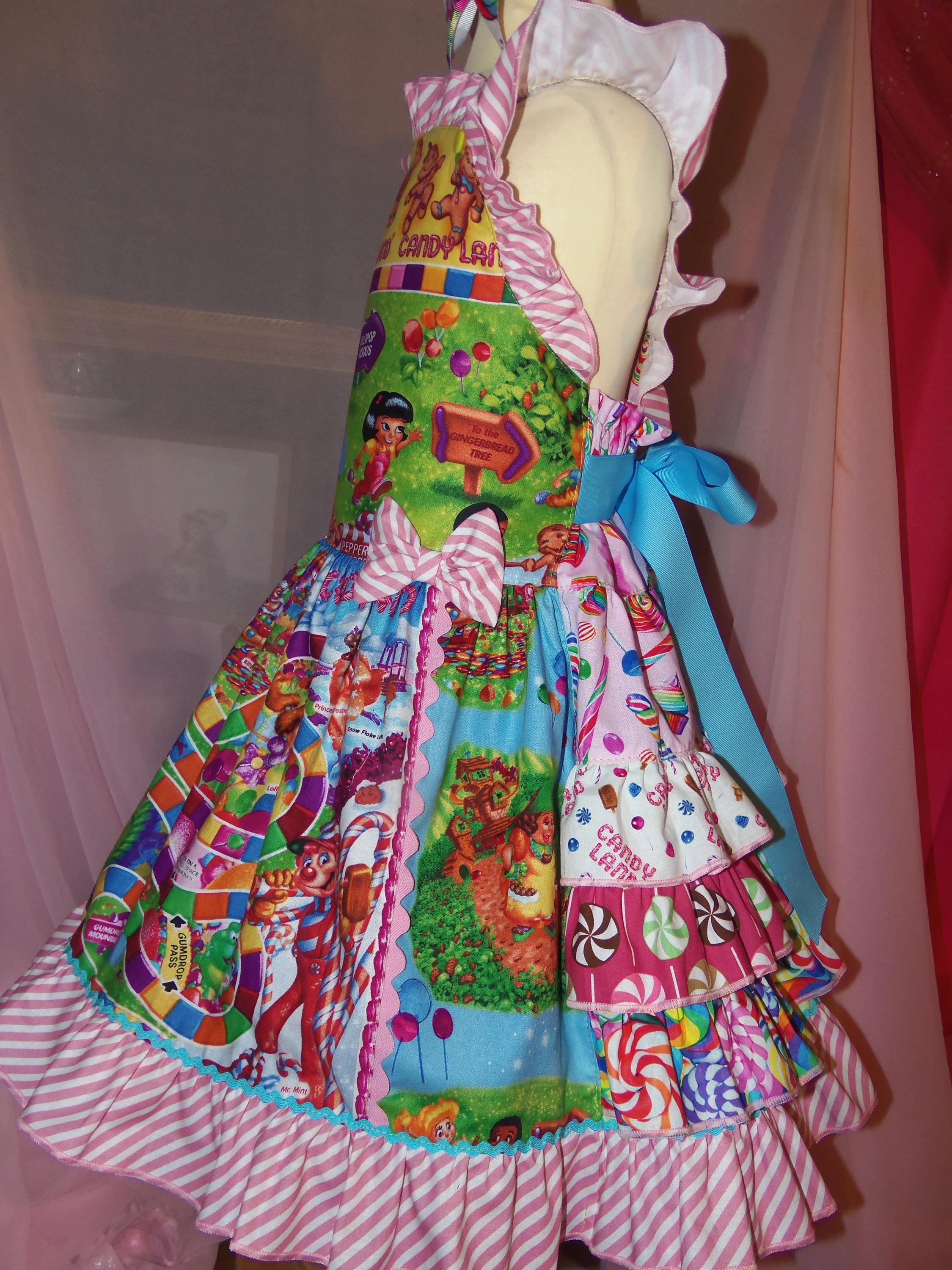 Candyland Board Game Vintage fabric Dress