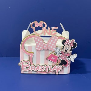 Minnie Mouse treat box, Minnie Baby one party decorations, Minnie mouse favor box, Minnie birthday Party, Clubhouse Party, Minnie partydecor