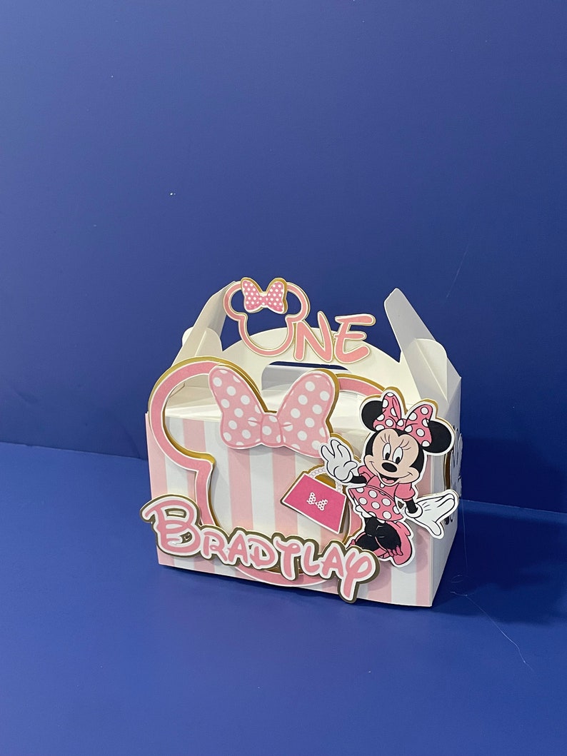 Minnie Mouse Treat Box Minnie Baby One Party Decorations - Etsy