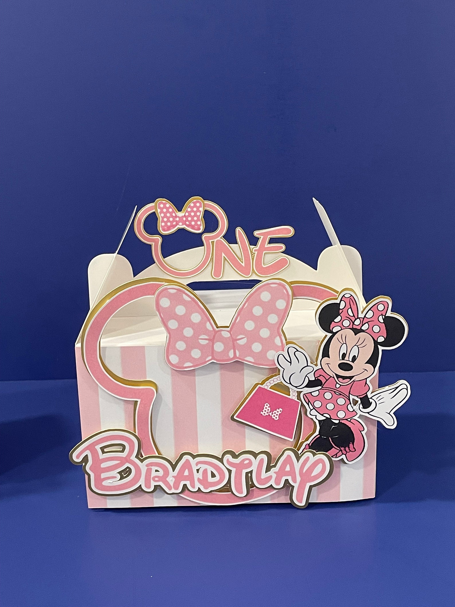 Minnie Mouse Treat Box Minnie Baby One Party Decorations - Etsy