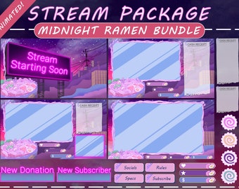 Aesthetic Customizable Twitch Overlay Set Cute Pink Streamer - Etsy