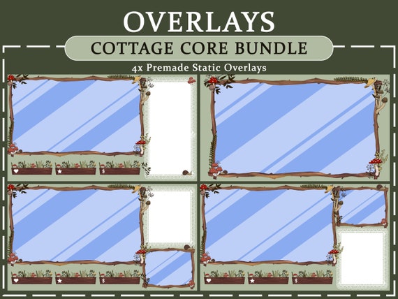 Cottage Core Ingame & Just Chatting Overlay Twitch  