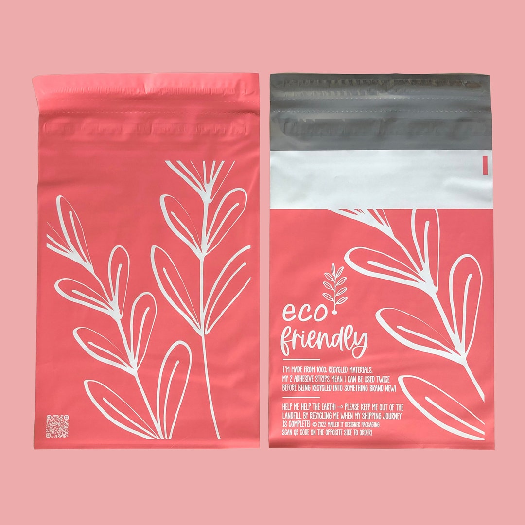 Eco Friendly 9x12 100 Recycled Mailers, Reusable Double Adhesive