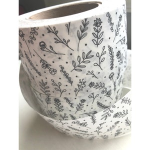 Mailed It Floral Water Activated Reinforced Packing Tape - Gummed Paper Tape for Small Business Shipping - Cute Packing Tape Large Roll