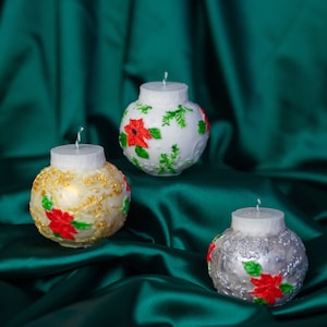 Christmas candle baubles | Xmas baubles candle