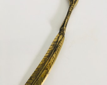 Superb antique bronze pen-shaped paper knife/letter opener, 22 cm