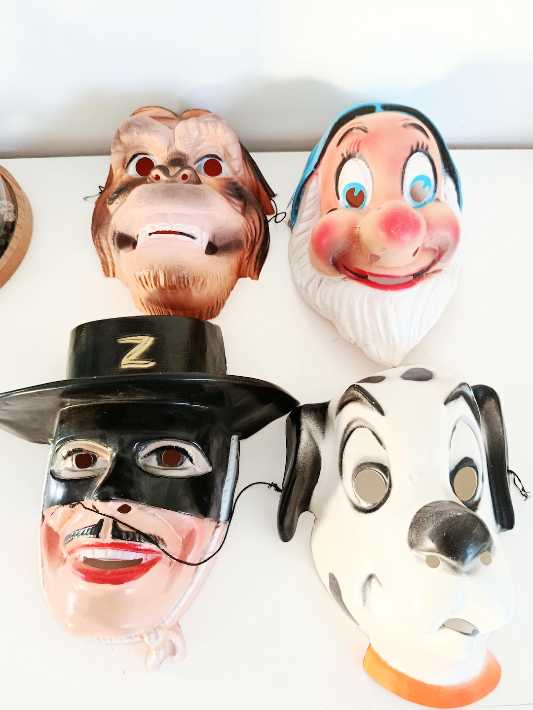 Set of 4 Vintage Carnival Masks – 1960s/70s César Style, France – Retro ...