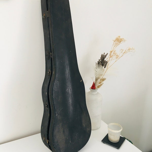 Vintage black violin case 78 cm