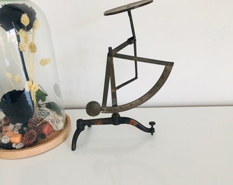 old French metal letter scale, 19th century