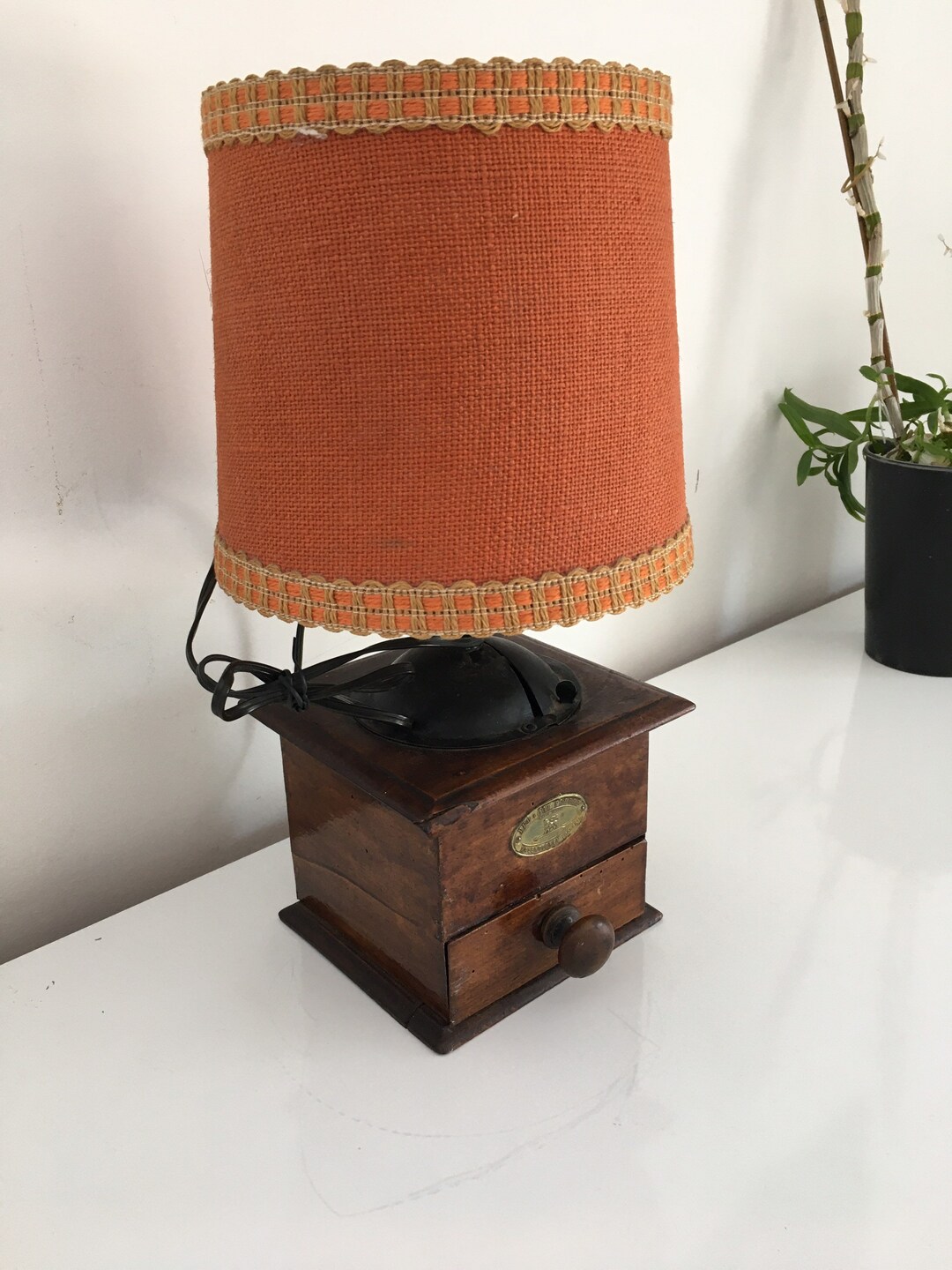 Magnificent Old Vintage Coffee Grinder Lamp Etsy