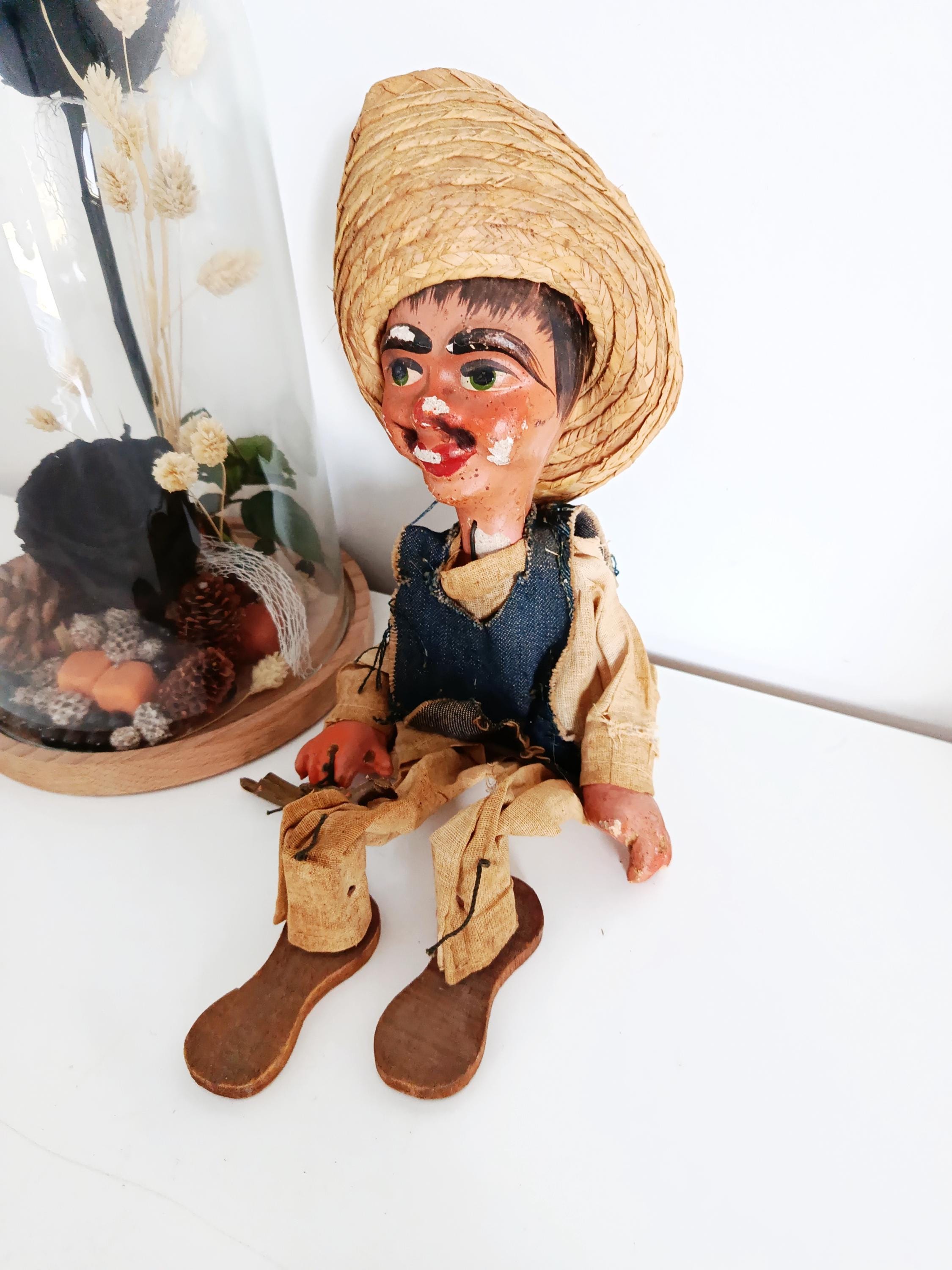 Poupée Marionnette Ancienne – Vintage – à Restaurer Ou Collection
