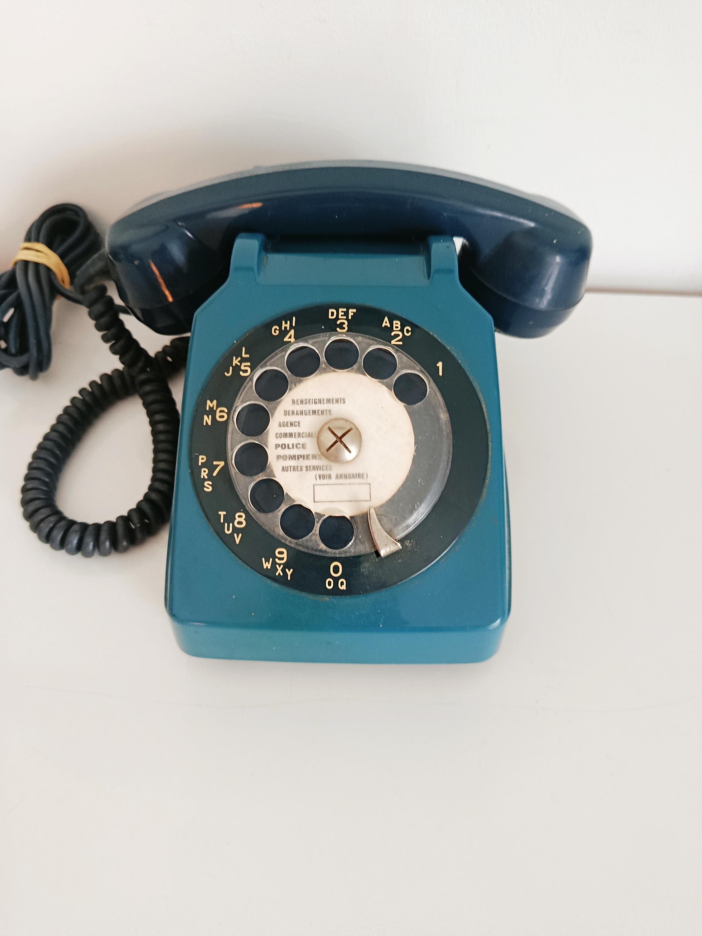 Téléphone Ancien Telic à Cadran Vintage 1950/60 - Sans Prise