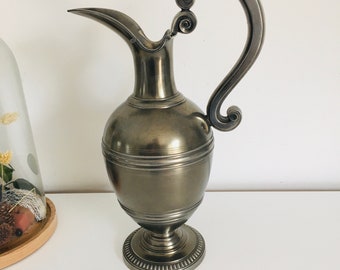 superb old large carafe Ewer all in French tinplate 35 cm