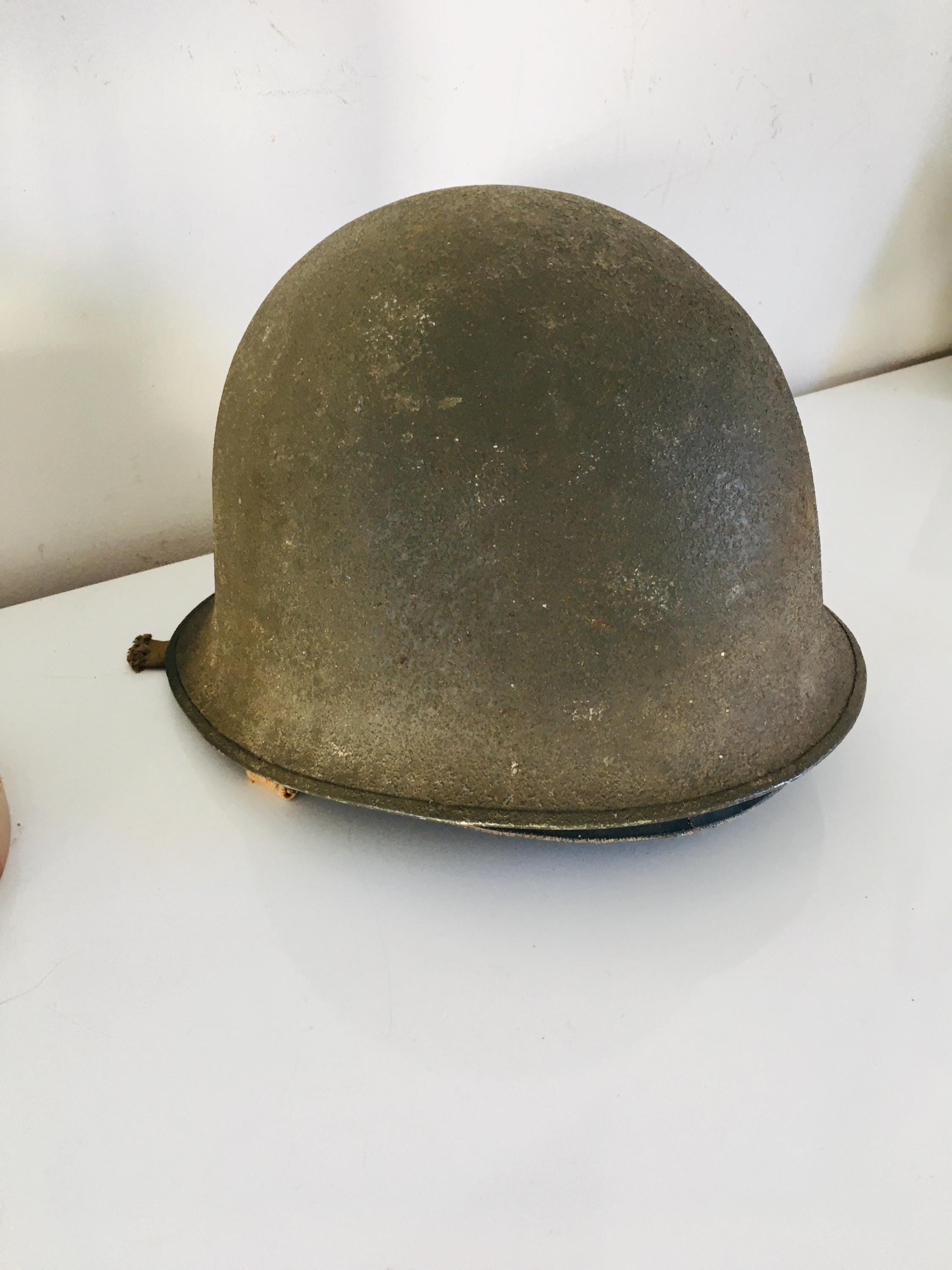 米軍 M1 ヘルメット シェル ビンテージ WW2 米軍・M-1ヘルメット/MP仕様（スチール製シェル/プラ製