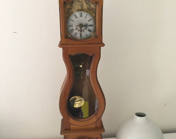 Old Miniature Grandfather Clock Etsy