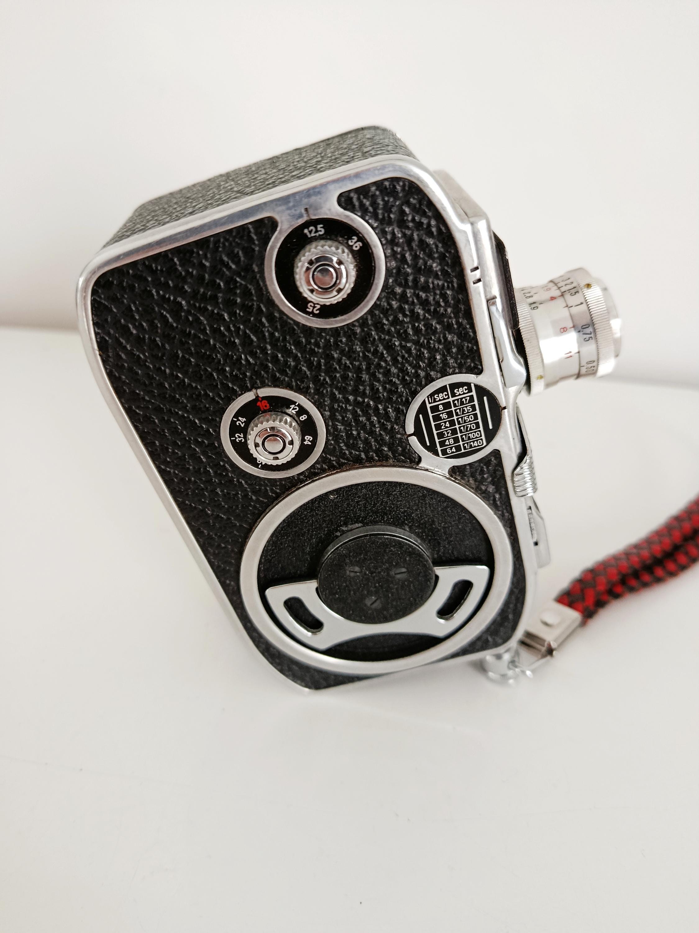 CAMERA ANCIENNE BOLEX PAILLARD BL 8 DOUBLE OBJECTIFS + SACOCHE ET NOTICE