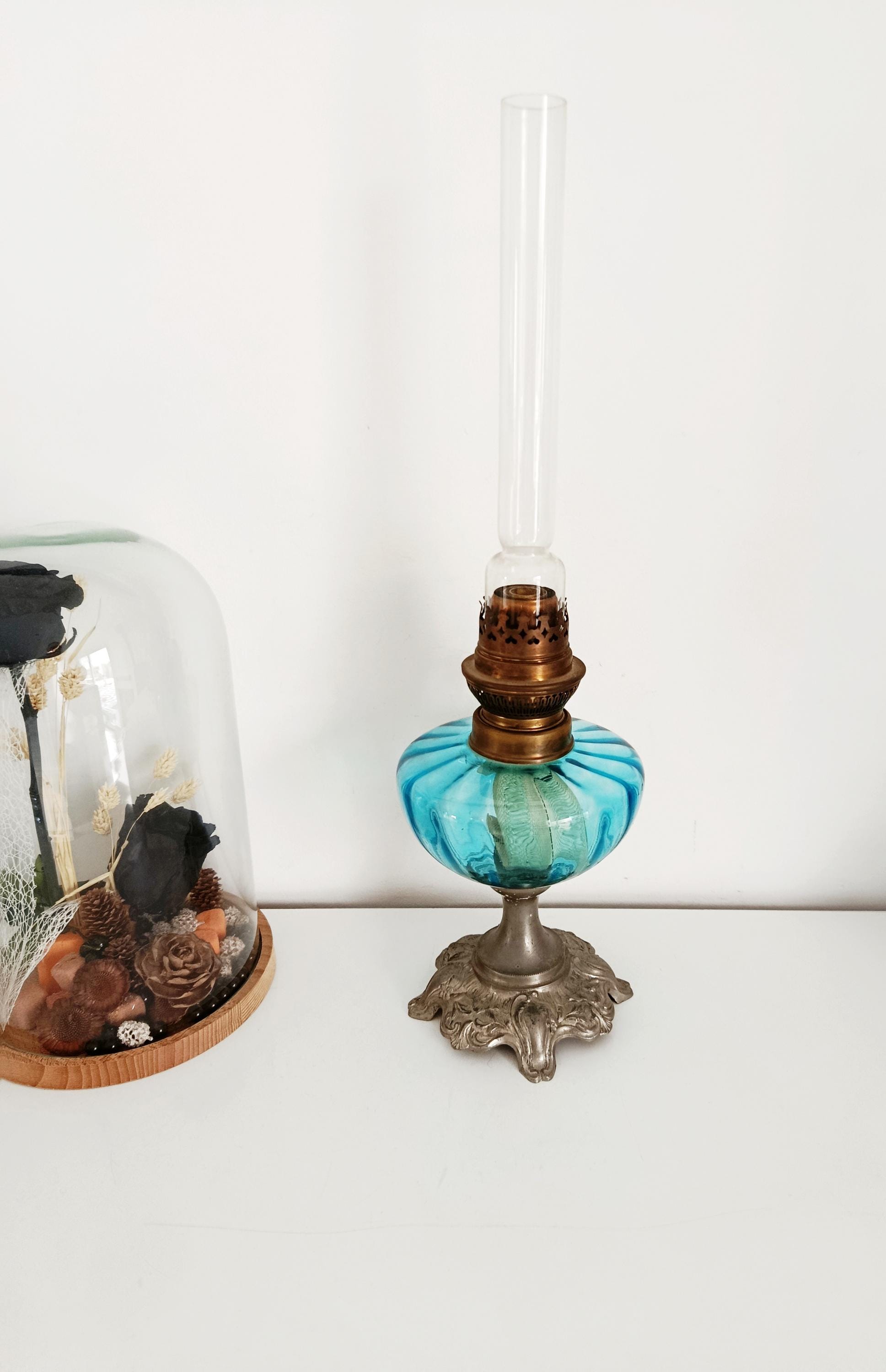 Cobalt blue oil lamp - Etsy 日本