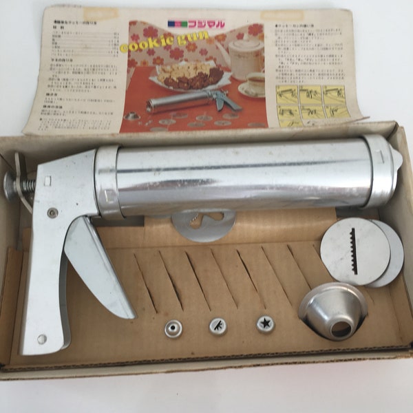 Pistola de galletas antigua y rara, pistola de pastelería japonesa
