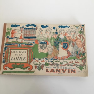 Altes Album Château de La Loire Jahr 50 von Chocolaterie Lanvin /Dijon komplett