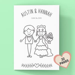 Activités de mariage d'enfants Coloriage de mariage Cadeaux de mariage pour enfants Livre de coloriage de mariage Livre d'activités de mariage d'enfants Coloriages de mariage d'enfants