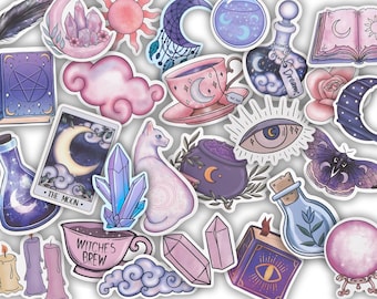 Witchy Vinyl Sticker Pack - Aesthetic Journal & Water Bottle Decals