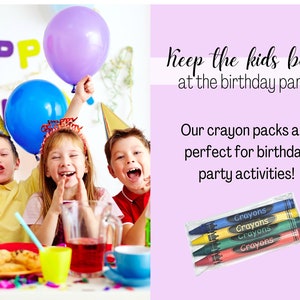 Bulk Crayons Coloring Crayons Bulk Wedding Favor Birthday Favor Kid Party Favor Kids Art Grab Bag Gift Nontoxic Crayon Packaged Crayon image 5