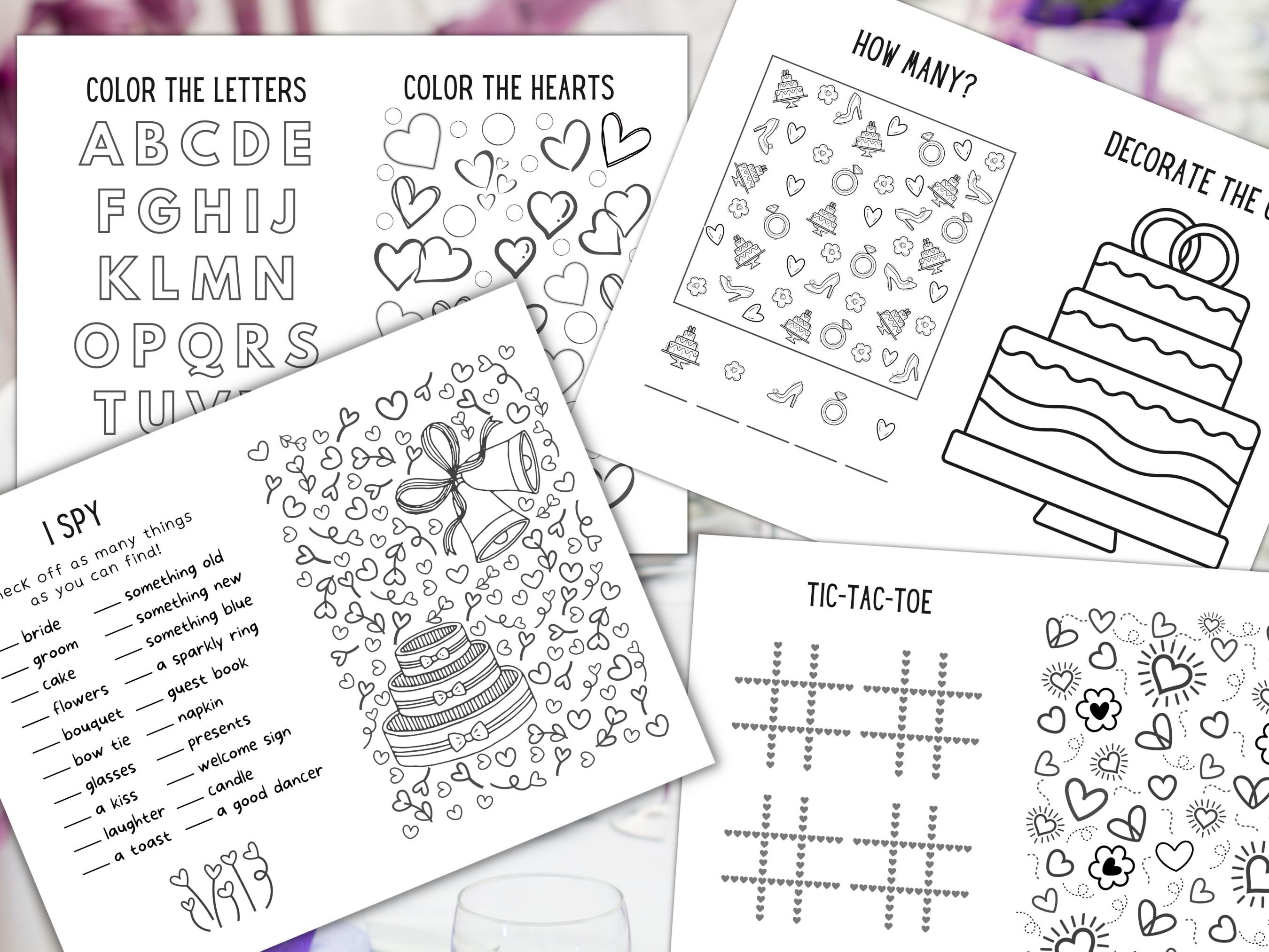 Kids Wedding Coloring Book Wedding Activities Coloring Kids Wedding ...