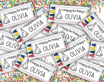 Personalized Crayons: Kids Birthday Party Favors