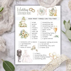 Wedding Treasure Hunt Game: Kids Reception Activity (Digital Download)