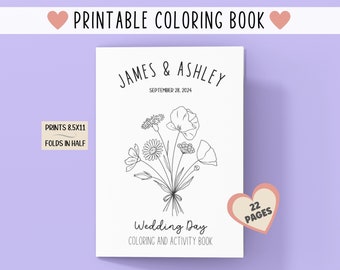 Personalized Kids Wedding Activity Book, 22 Pages (Digital Download)