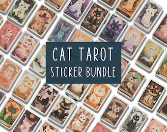 Sticker Phonecase Witchful Stickers Tarot Deck Lovers Cats People Junkjournal Sticker Cute Witchie Stickers Digitalplan Sticker Tarotdeck