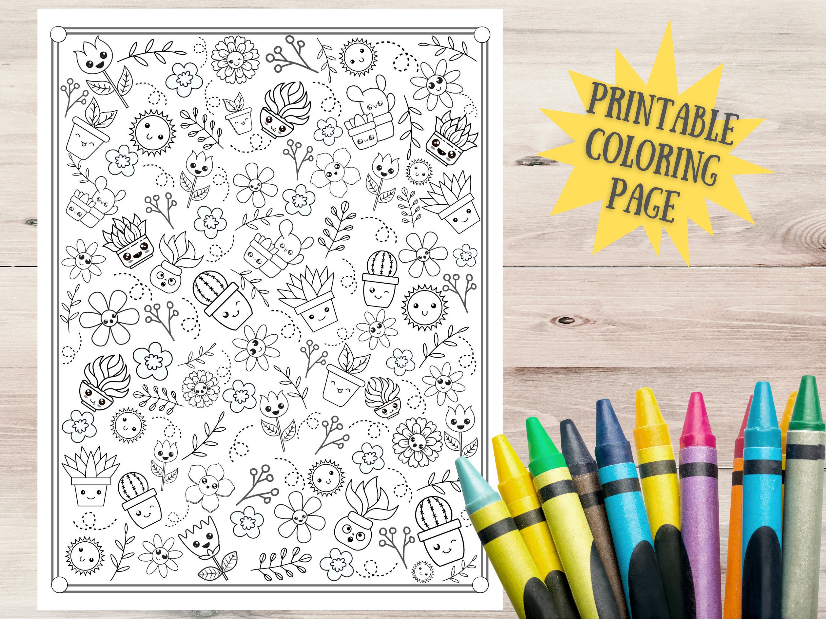 Digital coloring page fun coloring sheet fun printable doodles arts