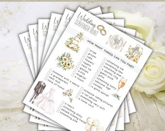 Kids Wedding Activity Printable: Treasure Hunt, I Spy Game (Digital Download)