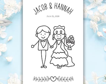 Kids Wedding Activity Book: 22 Page Coloring & Games (Digital Download)