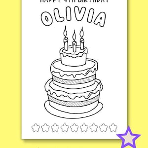 Personalized Birthday Coloring Book Custom Birthday Party Favors Kids ...