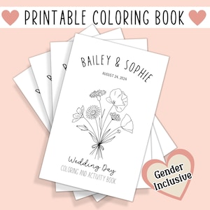 LGBTQ Wedding Coloring Book Gay Wedding Favor Kids Wedding Activities Coloring Book Wedding Kids Wedding Activity Book Wedding Coloring Page