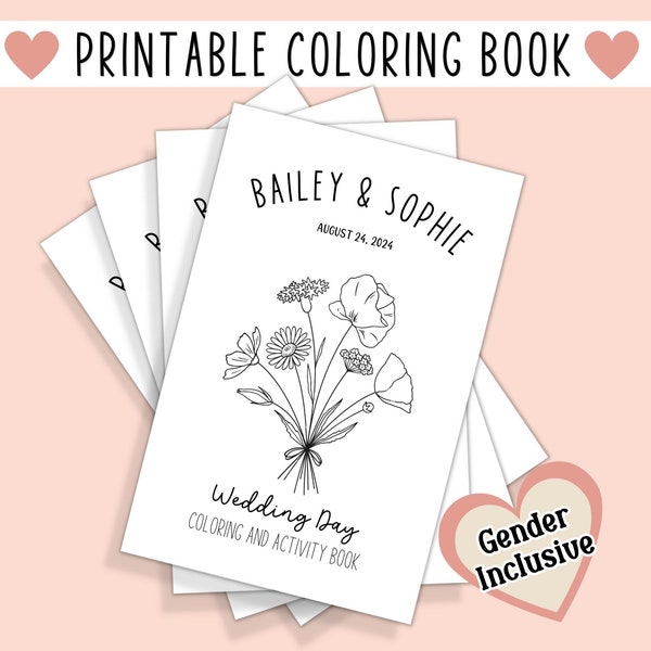 LGBTQ Wedding Coloring Book Gay Wedding Favor Kids Wedding Activities Coloring Book Wedding Kids Wedding Activity Book Wedding Coloring Page