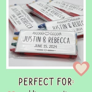 Custom Crayon Kids Table Wedding Party Favors Personalized Wedding Favor Wedding Coloring Wedding Kids Favor Wedding Activity Reception Game 画像 13