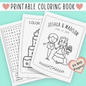 Wedding Coloring Kids Wedding Kids Wedding Favors Wedding Coloring Book Kids Wedding Activity Book Kids Wedding Coloring Pages Printable