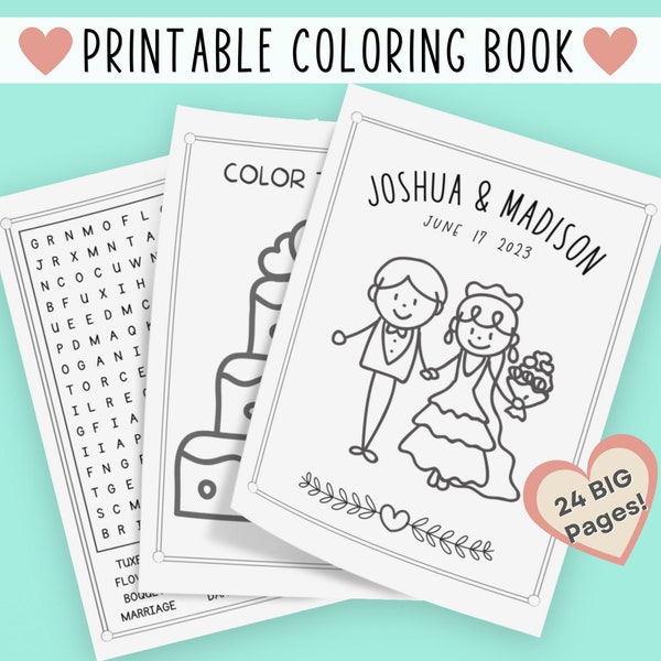 Wedding Coloring Kids Wedding Kids Wedding Favors Wedding Coloring Book Kids Wedding Activity Book Kids Wedding Coloring Pages Printable