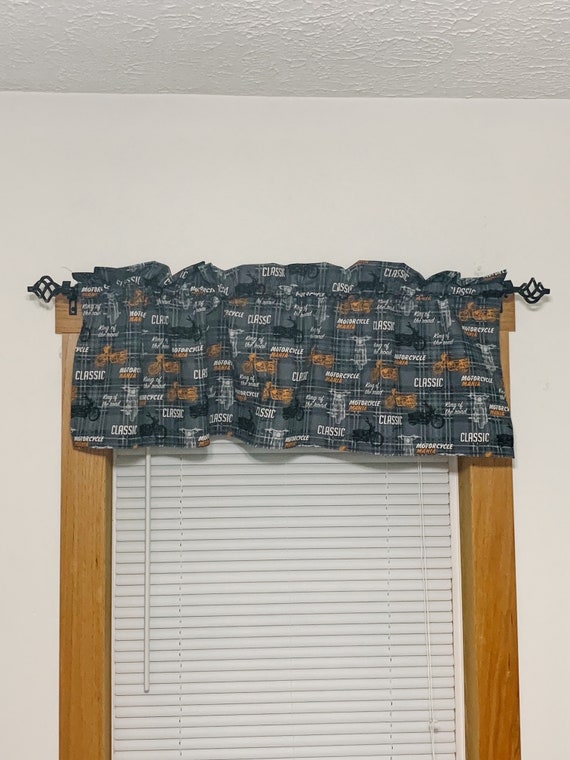 Harley Davidson Curtain Valance Etsy