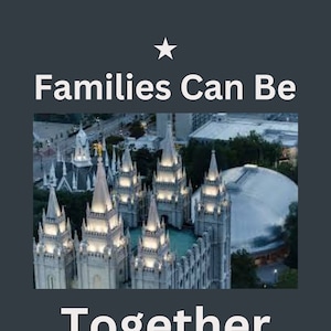 Families Can Be Together Forever Flipchart for LDS Primary Chorister, Music Leader, Clipart, Teach