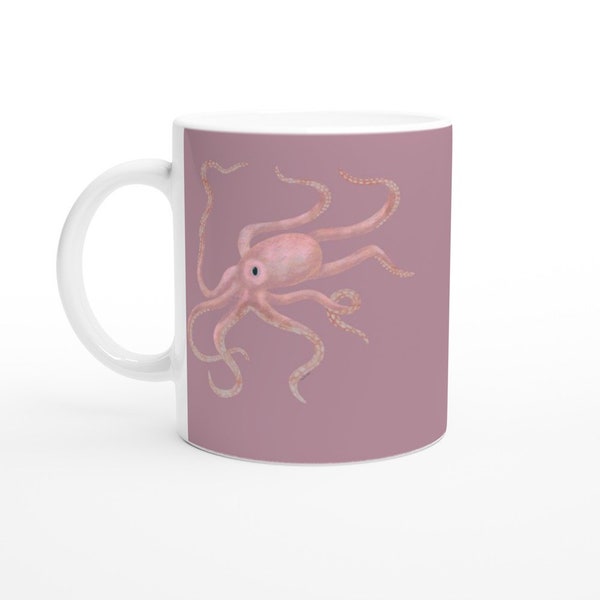 Pink Octopus Mug- designed by PauwieArtStudio