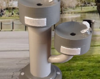 1/8 Miniature Park Style Drinking Fountain for diorama, Fingerboarding, dolls or desk toy