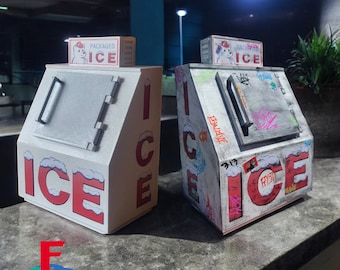 Miniature Halfie Icebox 1/8 scale
